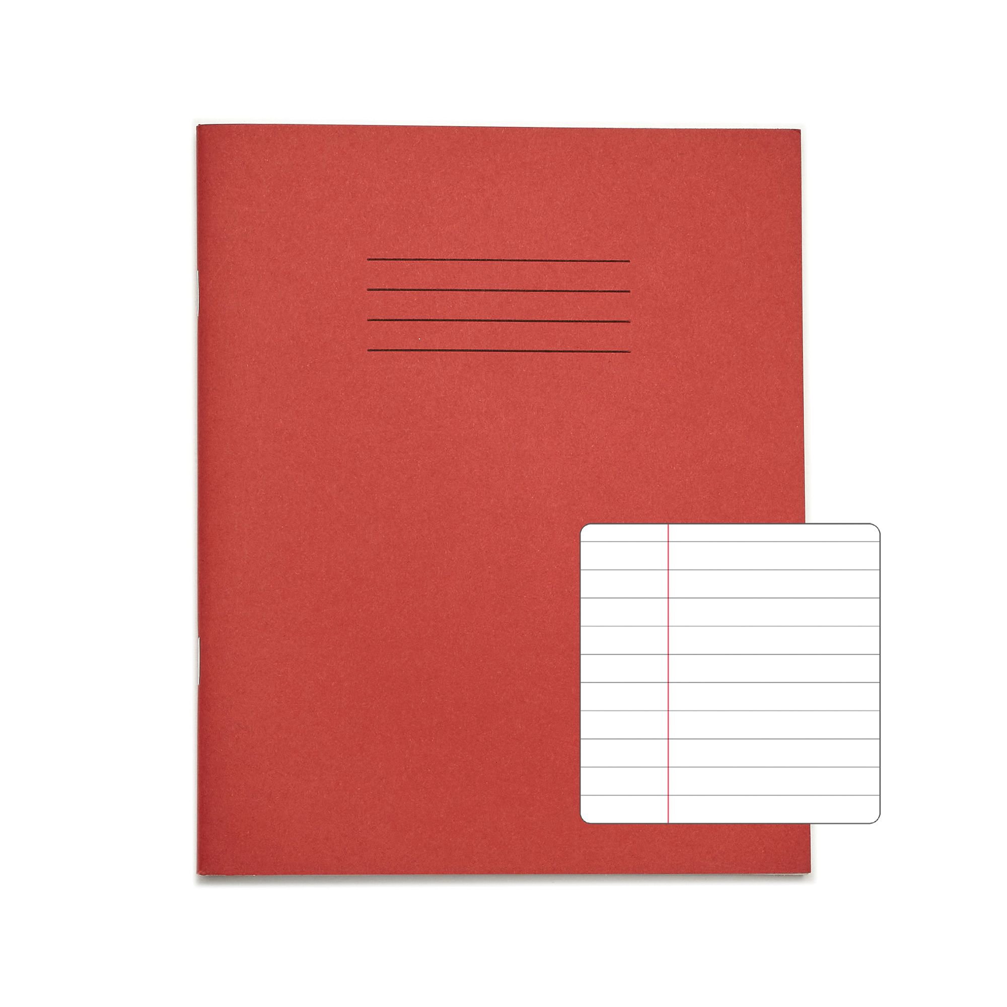 RHINO 9 x 7 Exercise Book 48 Page, Red, F8M (Pack of 10)