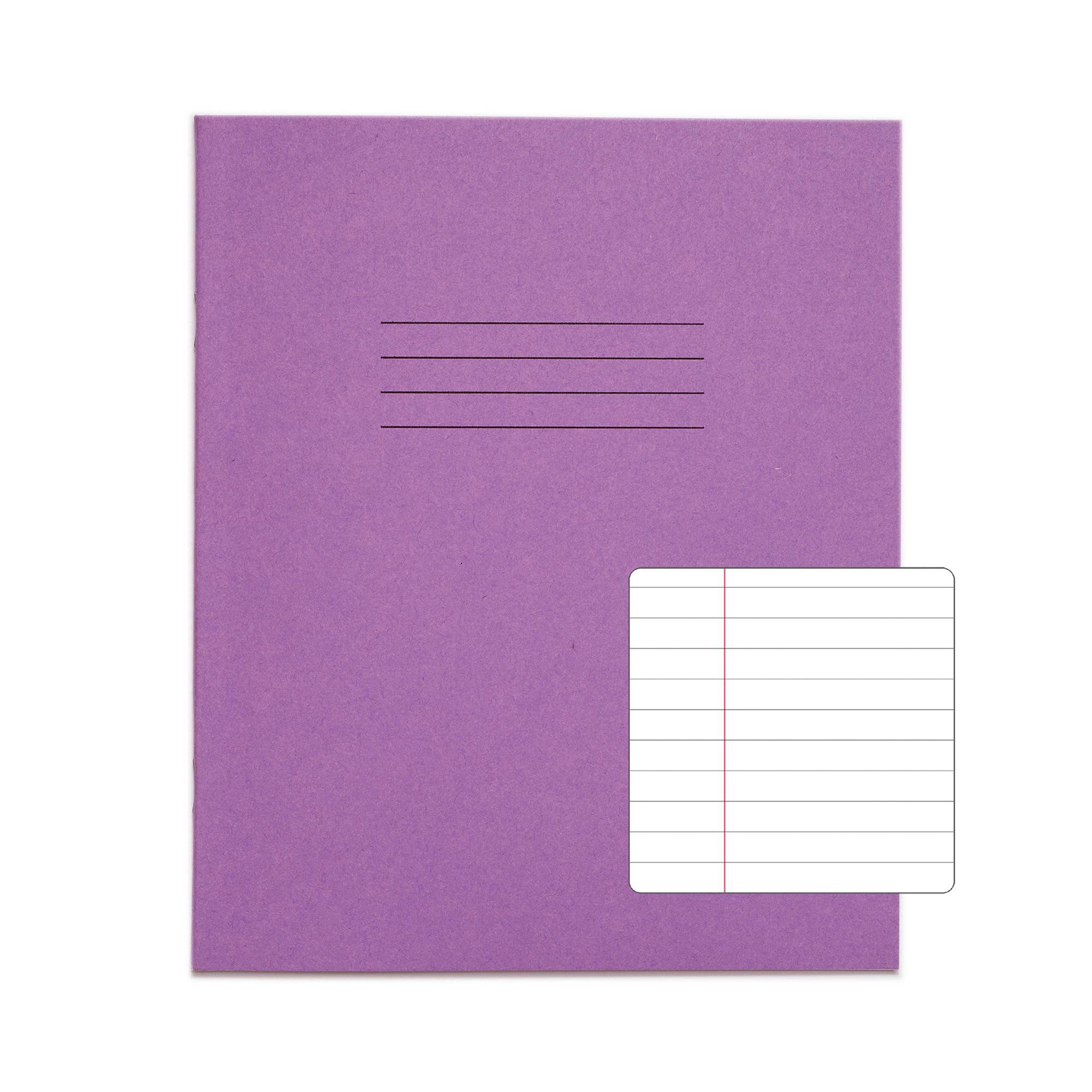 Rhino 8 X 6.5 Exercise Book 48 Page Ruled F8m Purple Pack 100 - VEX342-419-8