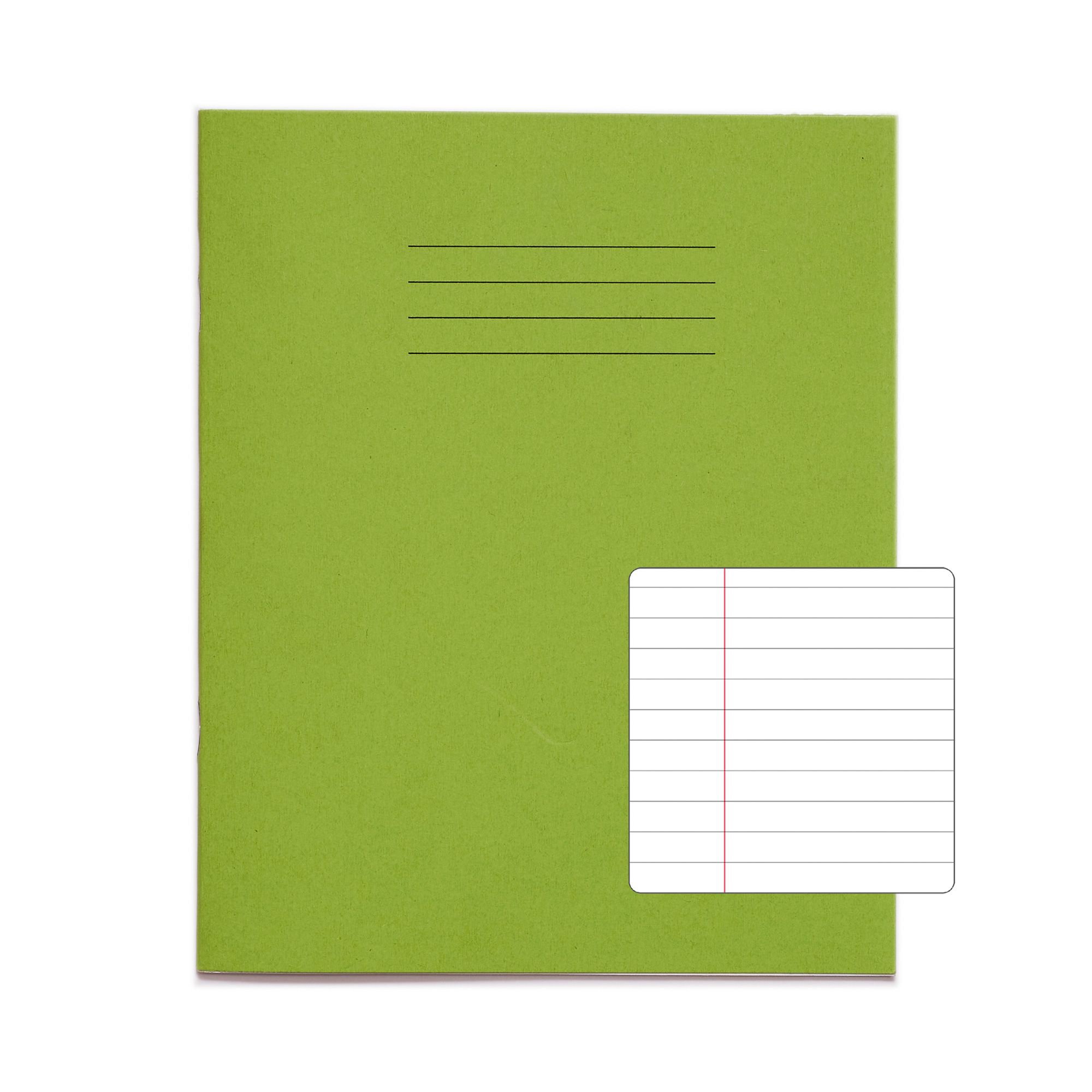 VEX544-222-0: RHINO 8 x 6.5 Exercise Book 80 Page Light Green  S10 (Pack of 10)