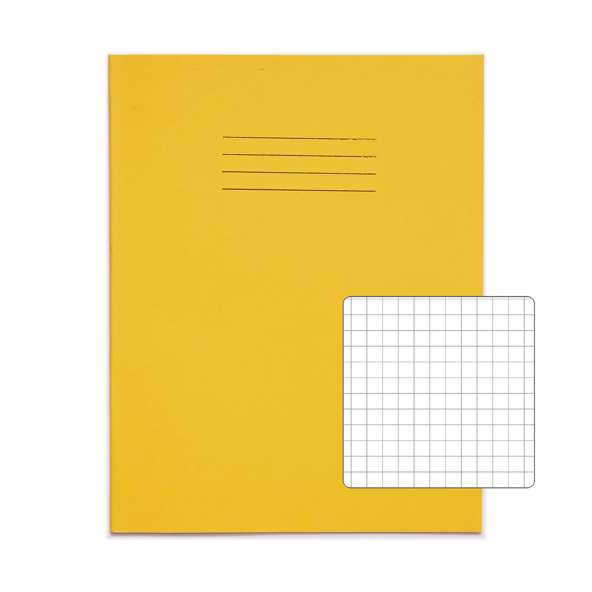 RHINO 9 x 7 Exercise Book 48 Page, Yellow, F8M (Pack of 10)