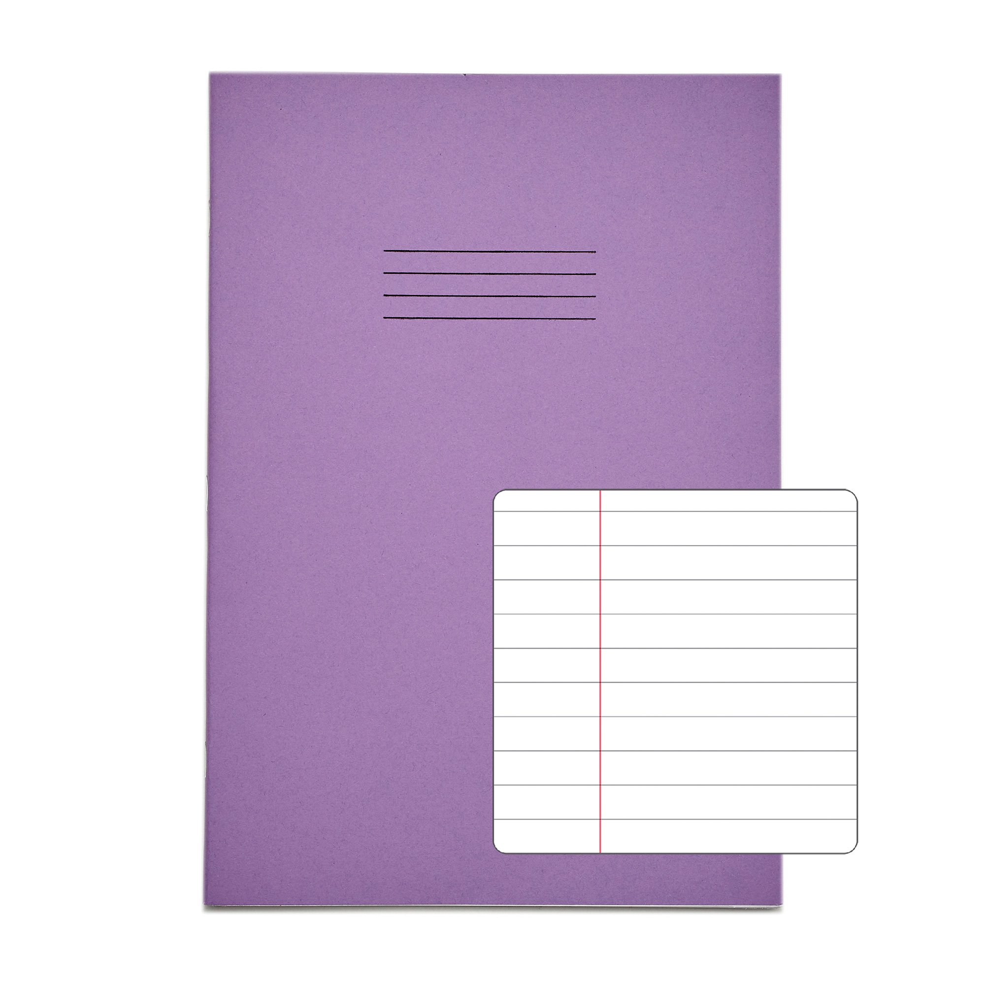 RHINO A4 Exercise Book 32 Page, Purple, F8M (Pack of 100)
