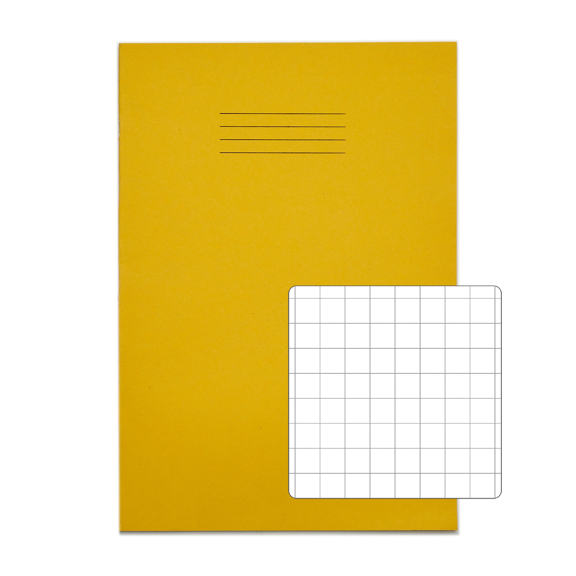 RHINO A4 Exercise Book 32 Page, Yellow, S10 (Pack of 100)