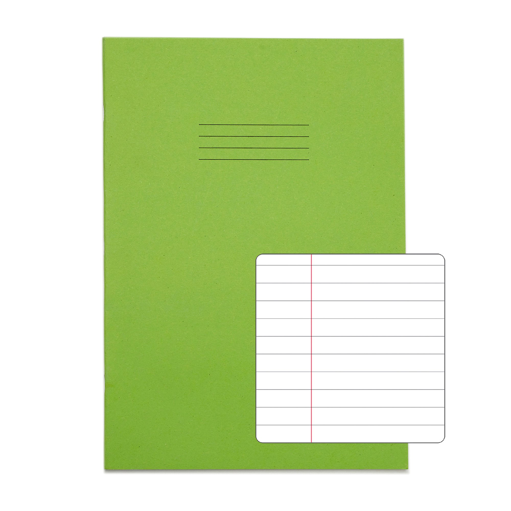 RHINO A4 Exercise Book 64 Page, Light Green, TB/F15 (Pack of 10)