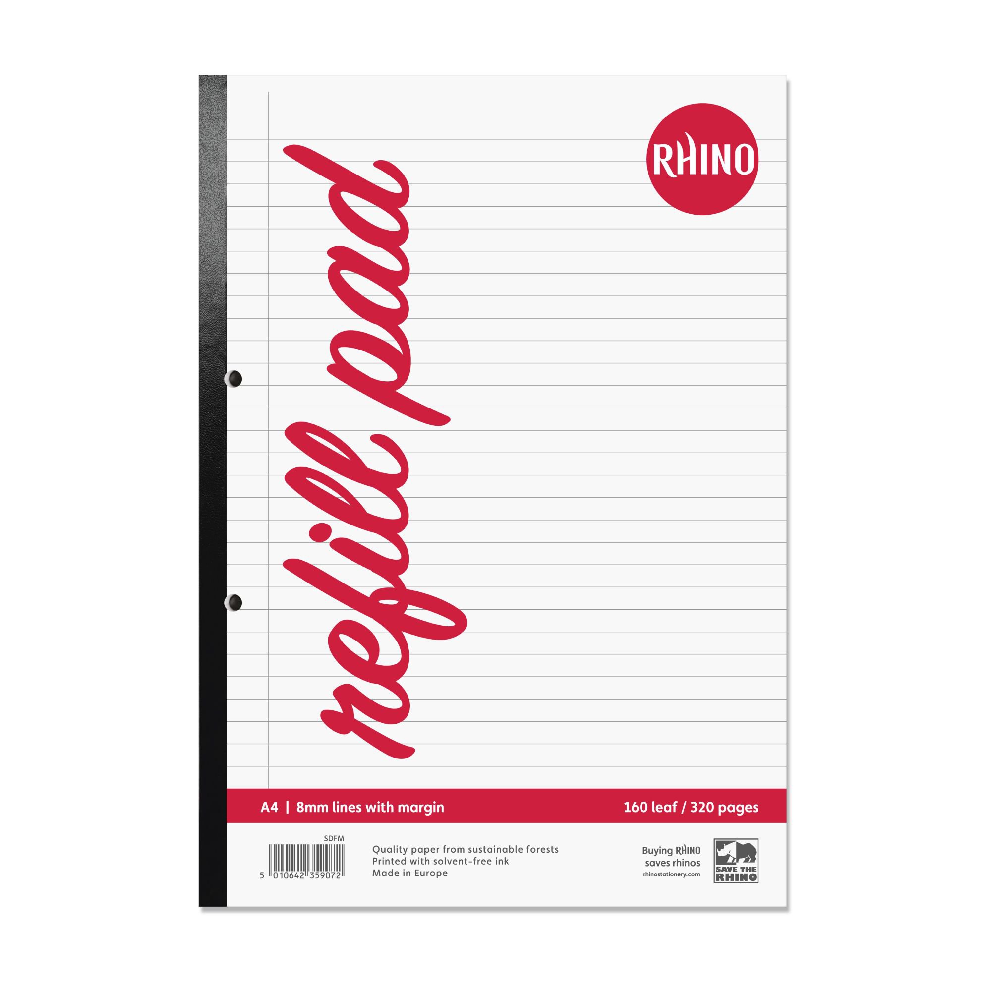 RHINO A4 Refill Pad 160 Leaf, F8M (Pack of 24)