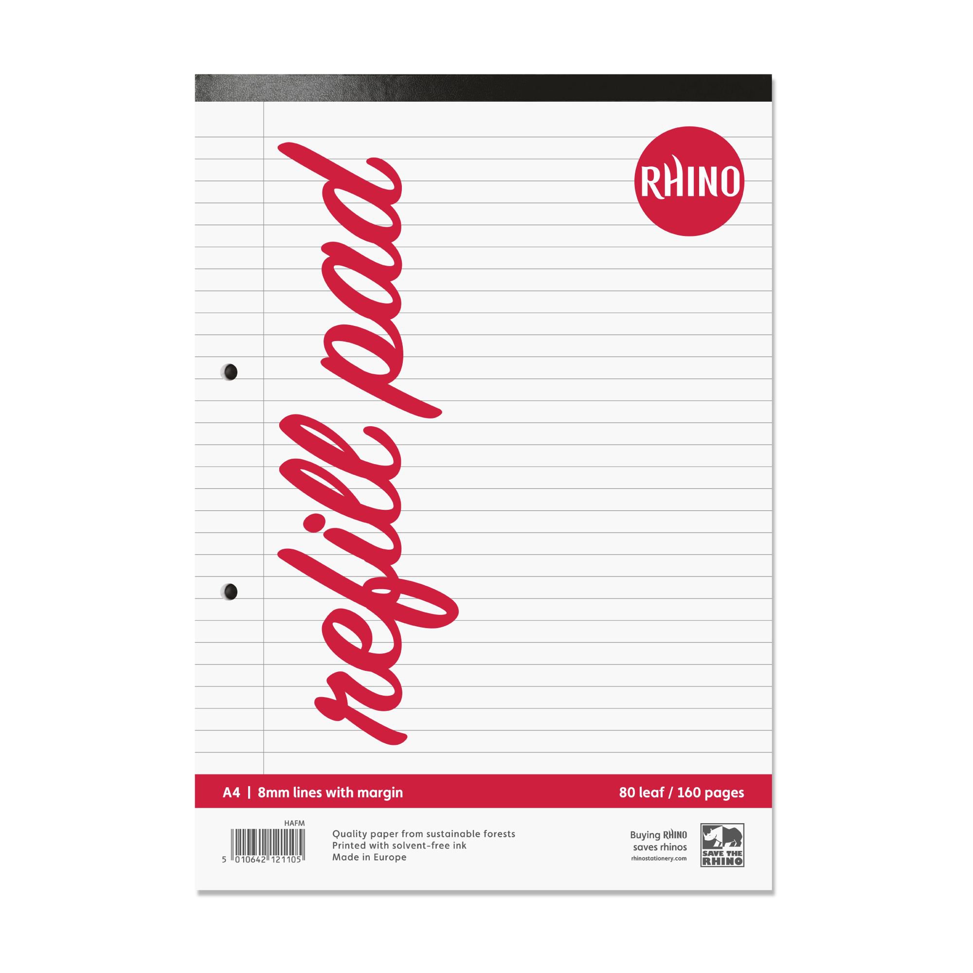 RHINO A4 Special Refill Pad 50 Leaf, Cream Tinted Paper, F8M (Pack of 36)