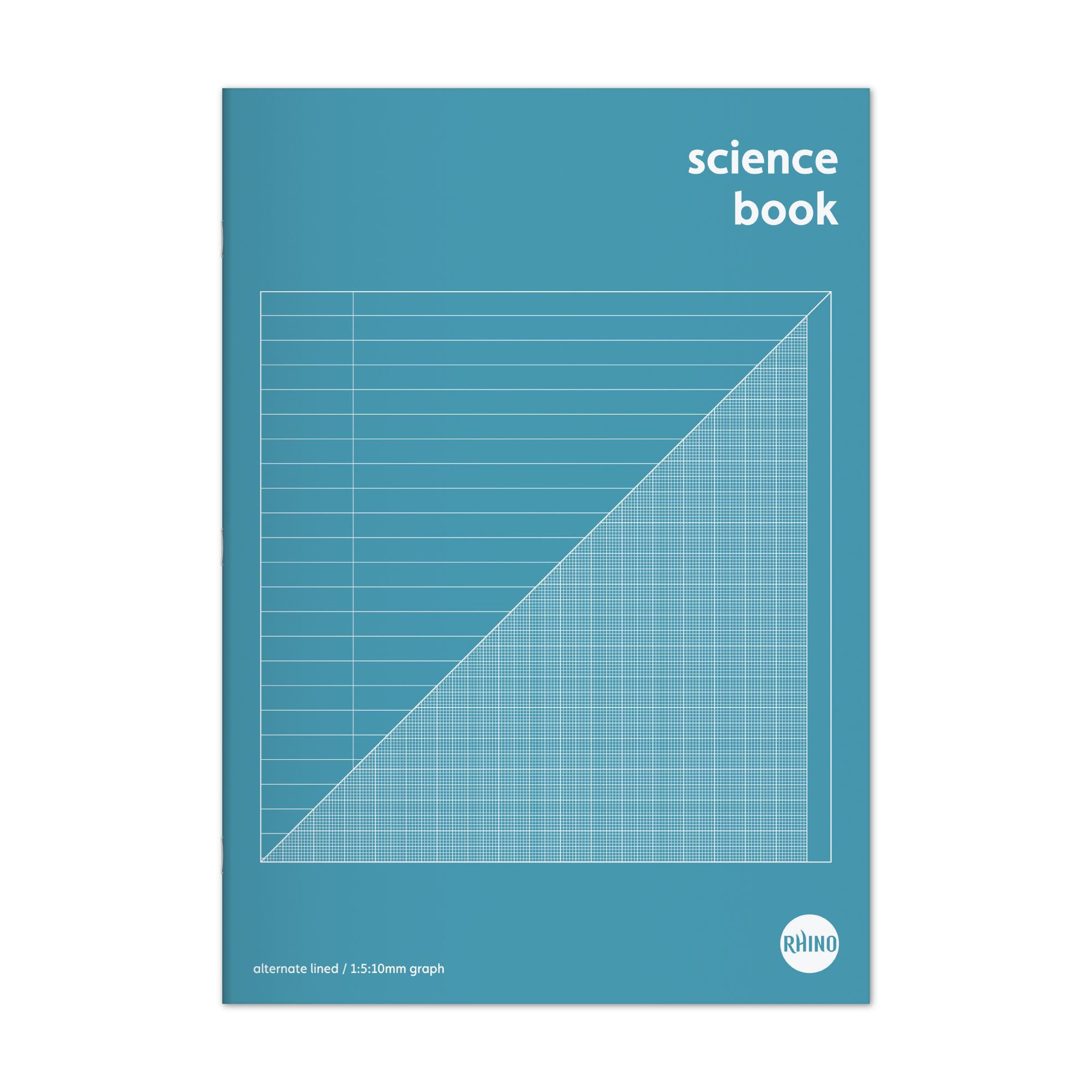 RHINO A4 Science Book 64 Page, F8M and 1:5:10 Graph Ruling (Pack of 80)