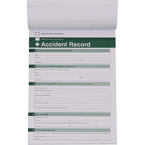 Safety First Aid Accident Book A4 - Q3200