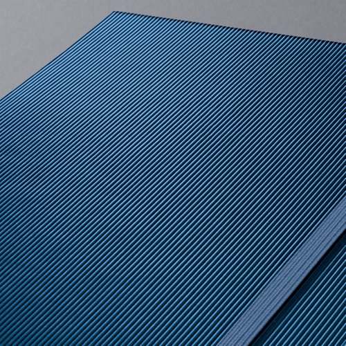 Sigel Conceptum Notebook A5 148x213x20mm Hardcover Softwave Surface 194 80gsm Ruled Pages With Pen Loop & Elastic Fastener Blue Metallic - CO403