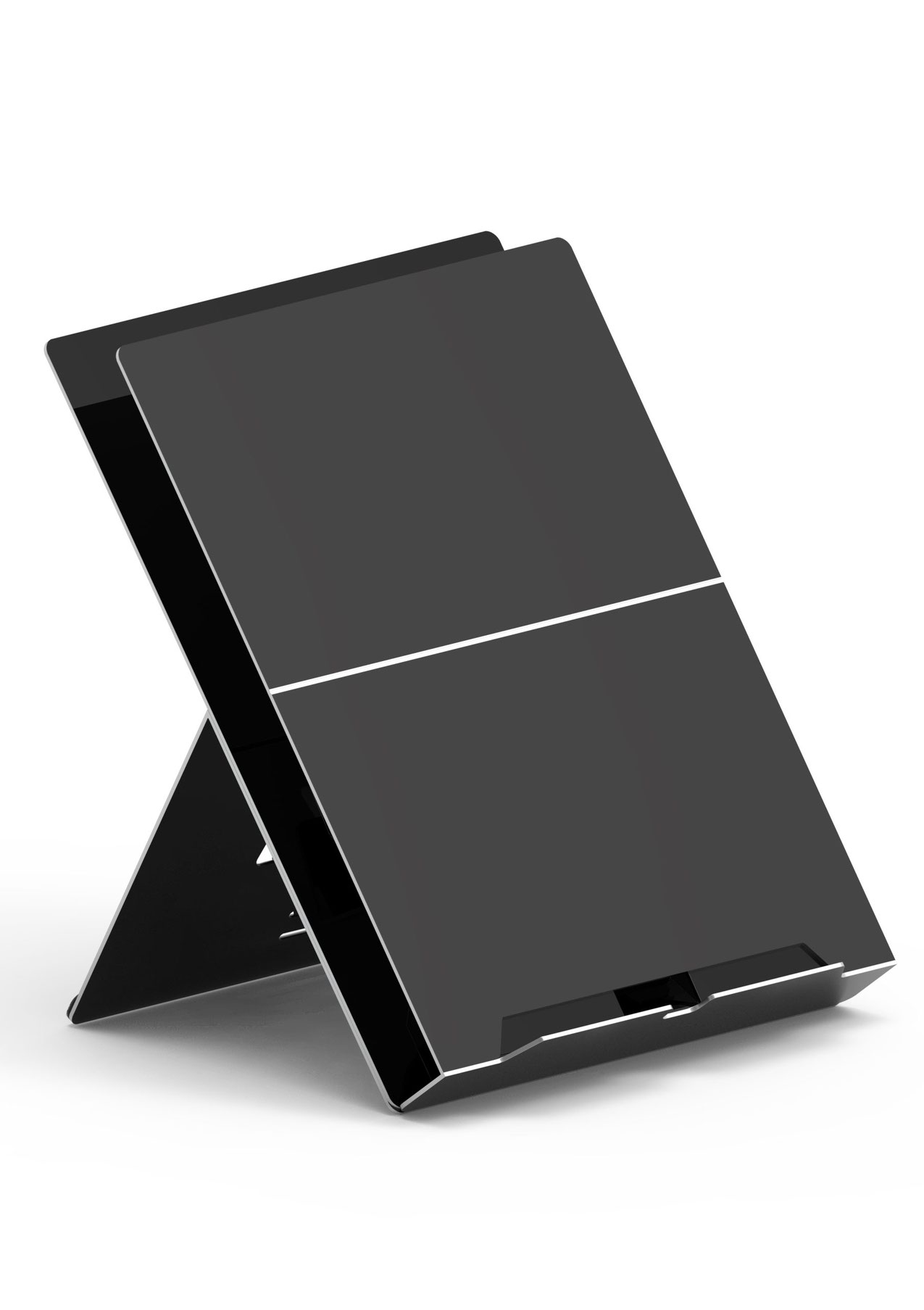 Laptop Stand with Pivotable Document Holder - Natural Aluminium