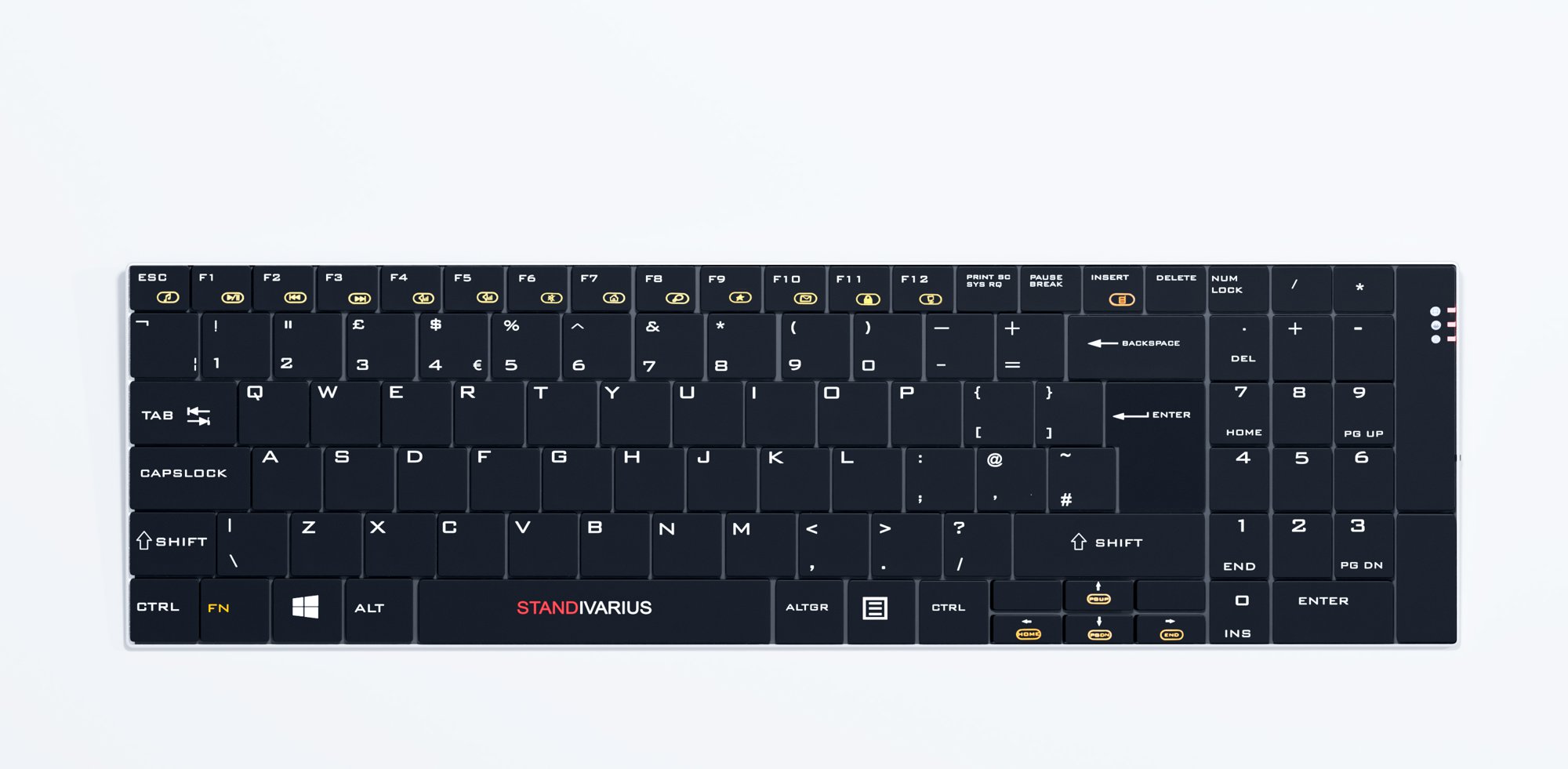 2.4 GHz Wireless Rechargeable Keyboard - Black