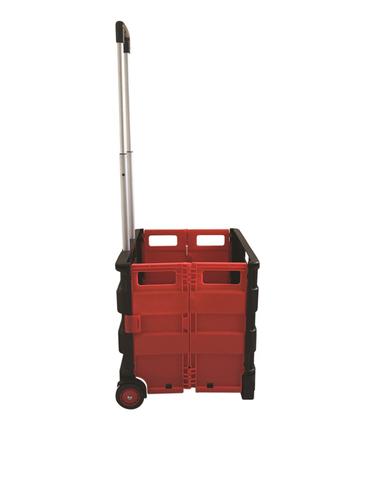 SECO Collapsible Shopping Cart Red/Black - ZY-LC-BR