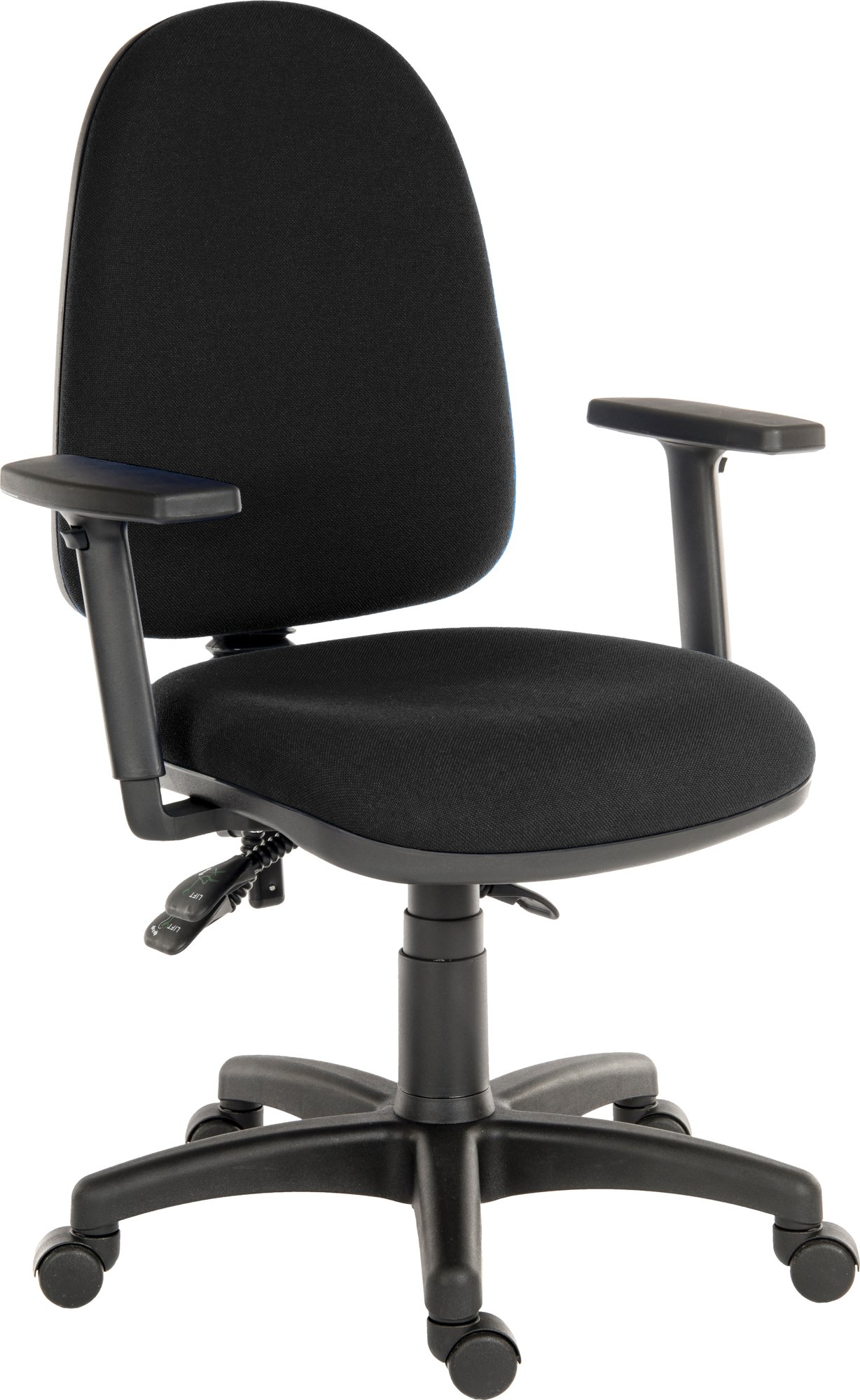 Ergo Trio Ergonomic High Back Fabric Operator Office Chair With Height Adjustabl