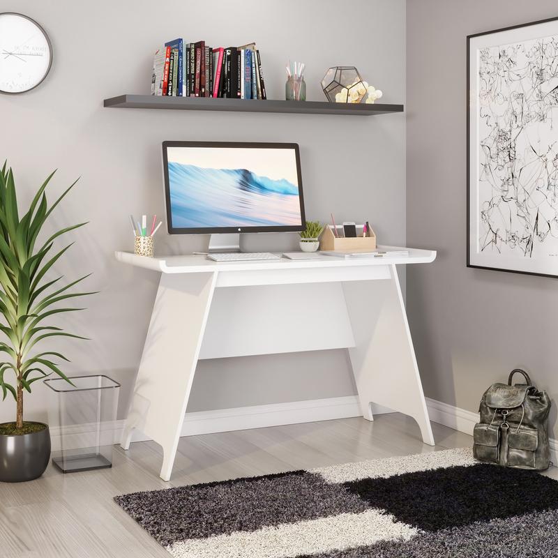 Towson Trestle Home Office Desk W1200 X D550 X H774mm White 7700002