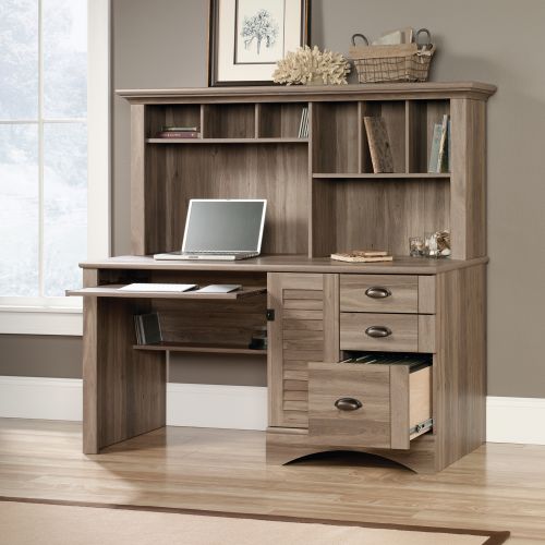 Louvre Hutch Desk Salt Oak - 5415109