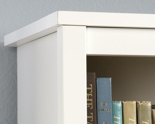 Shaker Style Bookcase with Doors White with Lintel Oak Finish - 5417593