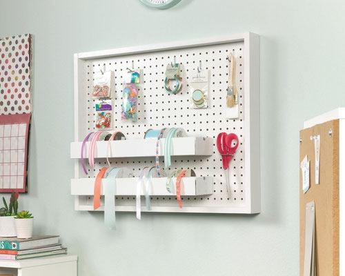 Teknik Craft Wall Mounted Peg Board W710 x D64 x H562mm White Finish - 5423411