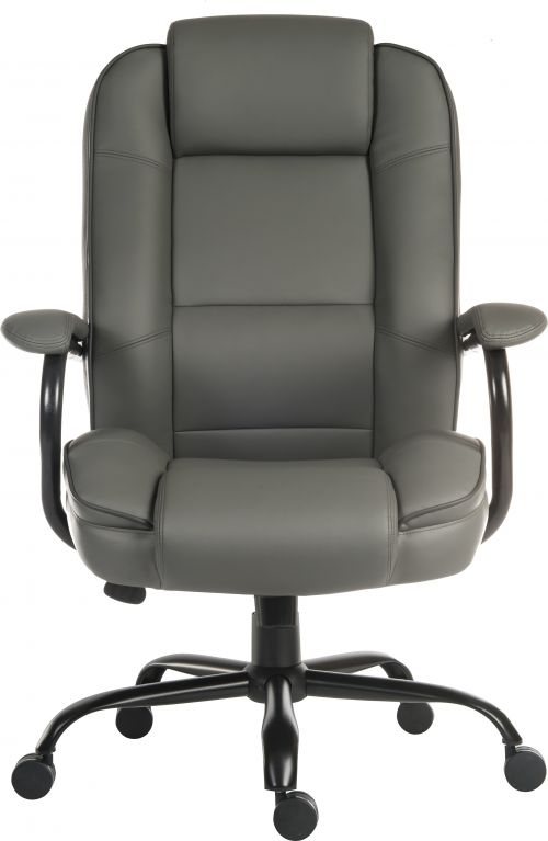 Goliath Duo Heavy Duty Bonded Leather Faced Executive Office Chair Grey - 6925GREY