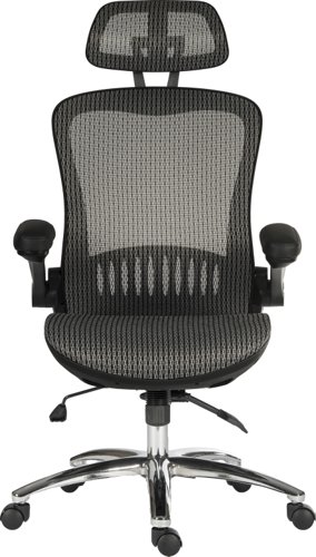 Teknik Harmony High Back Executive Mesh Office Chair With Height Adjustable Arms Grey - 6956GREY