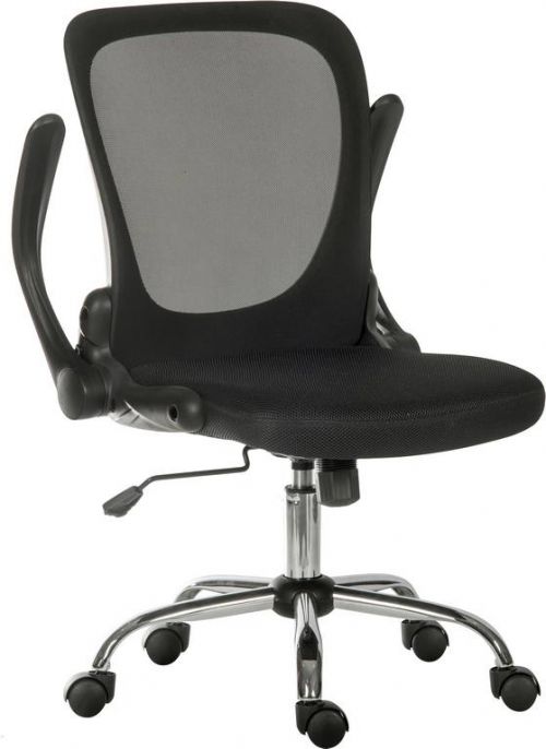 Flip Mesh Back Executive Office Chair with Flip Up Armrests Black - 6962BLK