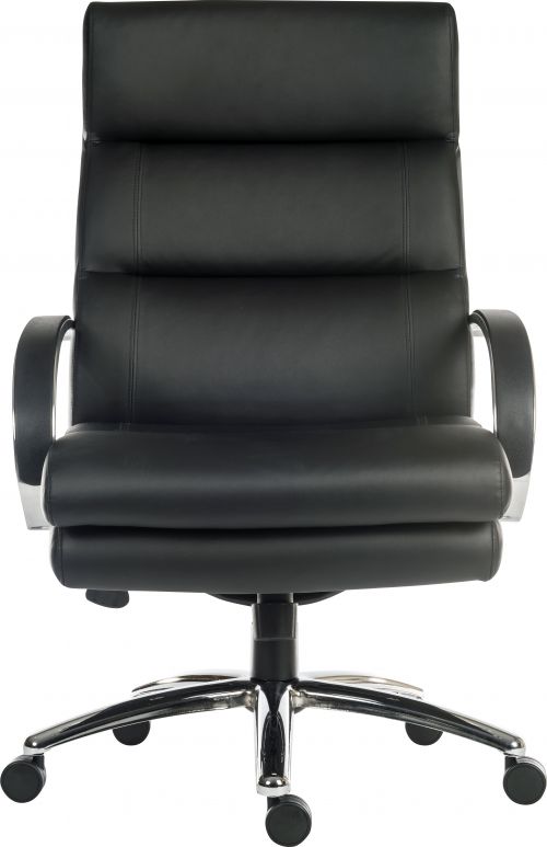 Samson Heavy Duty Leather Look Executive Office Chair Black - 6968