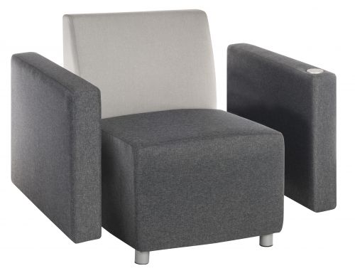 Cube Modular Interchangeable Fabric Armrest Only Dark Grey - 6971