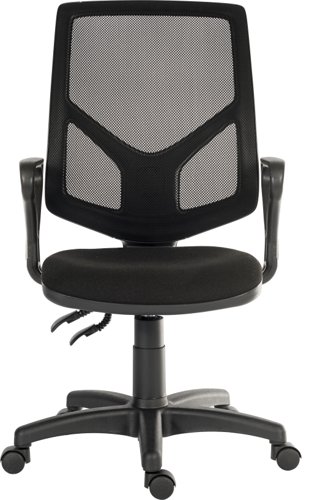 Teknik Office Vanguard Twin Lever Mesh Back Executive Task Operator Office Chair With Loop Arms Black - 6998/0288