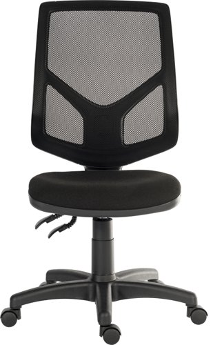 Teknik Office Vanguard Twin Lever Mesh Back Executive Task Operator Office Chair Without Arms Black - 6998