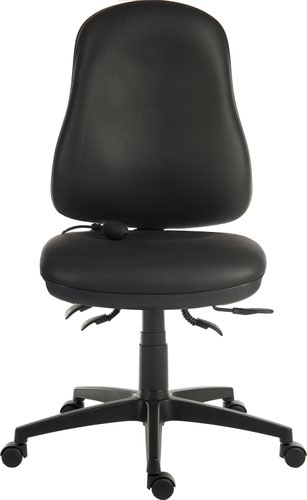 Ergo Comfort Air High Back PU Ergonomic Operator Office Chair without Arms Black - 9500AIR-PU