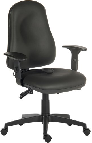 Ergo Comfort Air High Back PU Ergonomic Operator Office Chair with Arms Black - 9500AIR-PU/0270