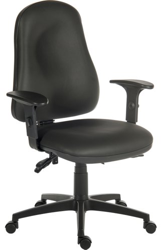 Ergo Comfort High Back PU Ergonomic Operator Office Chair with Arms Black - 9500-PU/0270