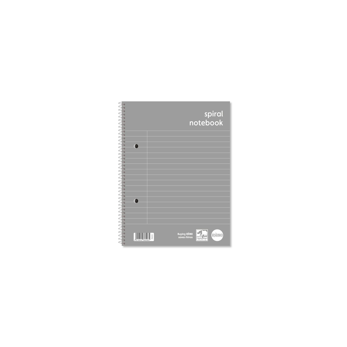 Rhino Everyday Ruled Margin Spiral Soft Cover Notebook 140 Pages A4 Pack of 5